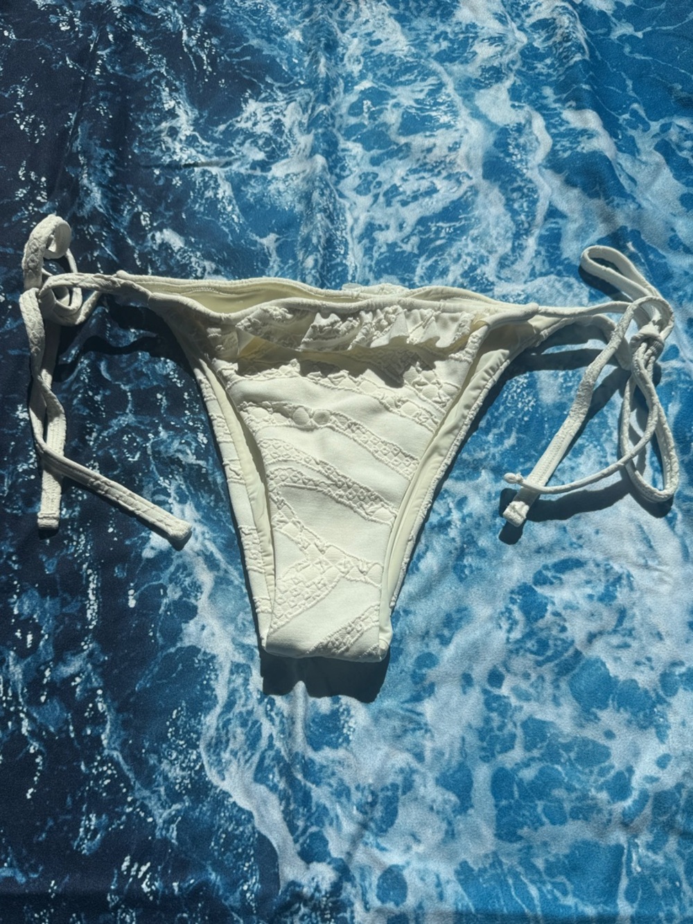 DEVON WINDSOR Cream Lace Tie-Side Bikini Bottoms NWT